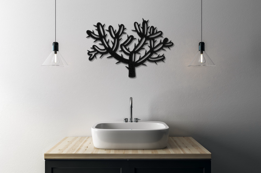 Cholla Cactus Metal Wall Art