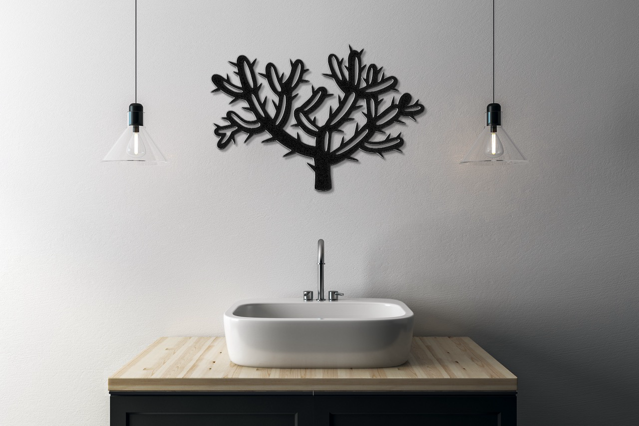 Cholla Cactus Metal Wall Art