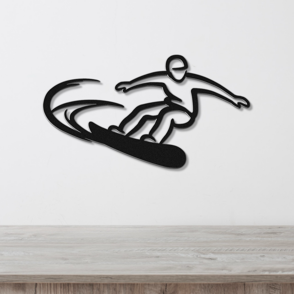 Snowboarding Metal Wall Art