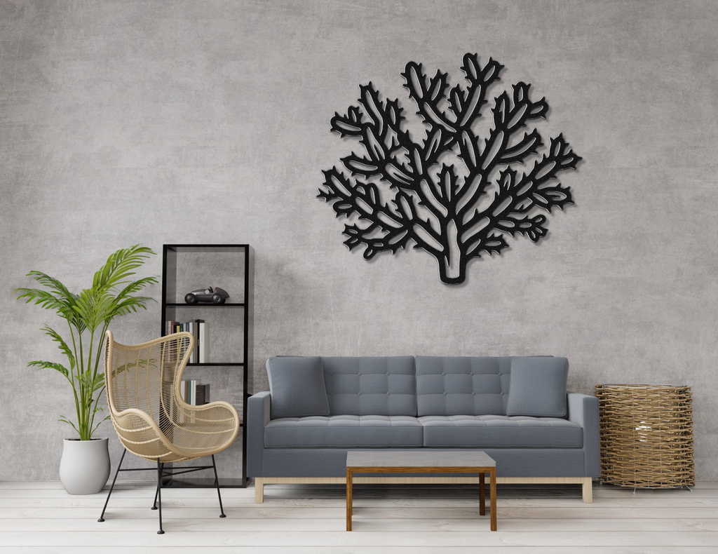 Cholla Cactus Metal Wall Art
