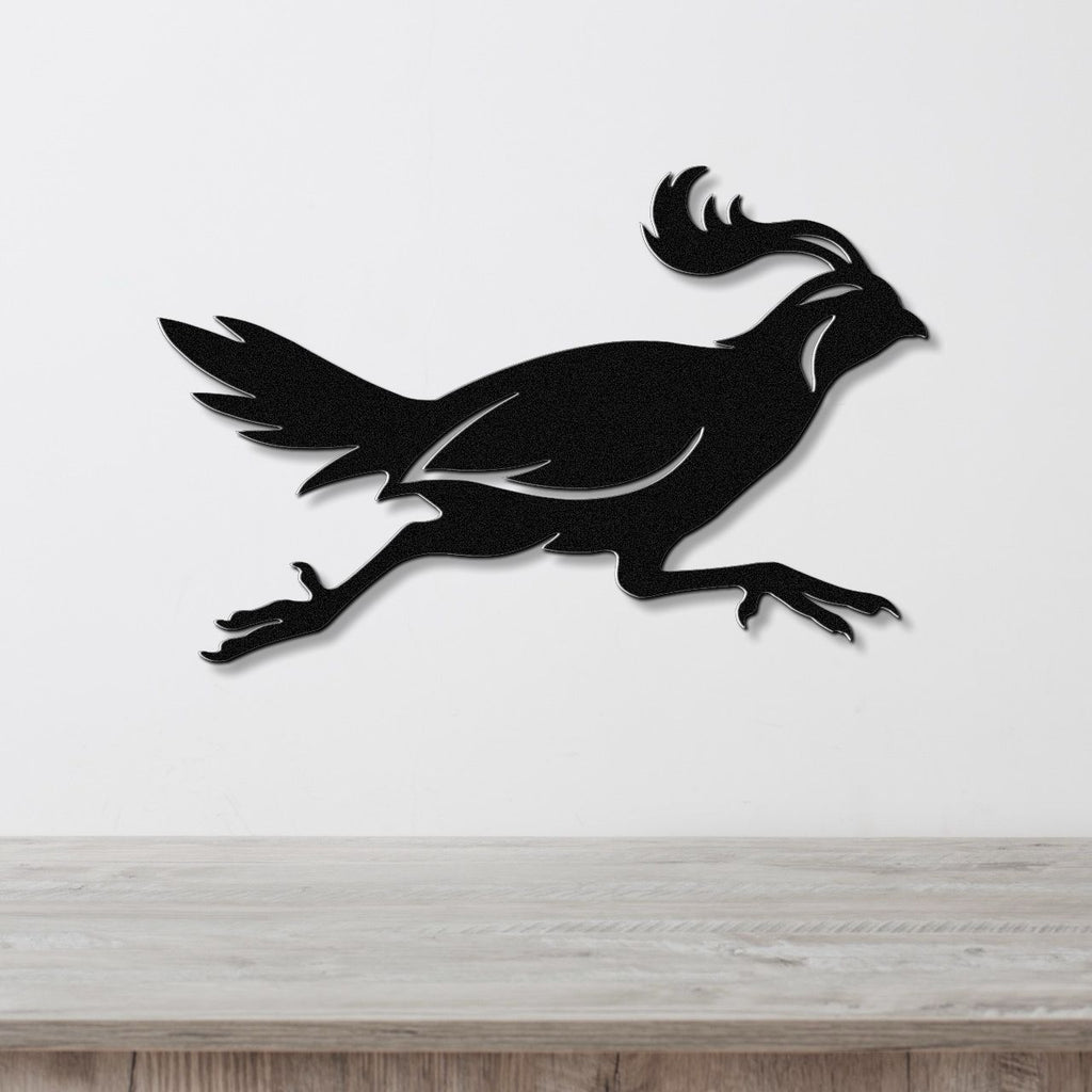 Running Quail Metal Wall Art