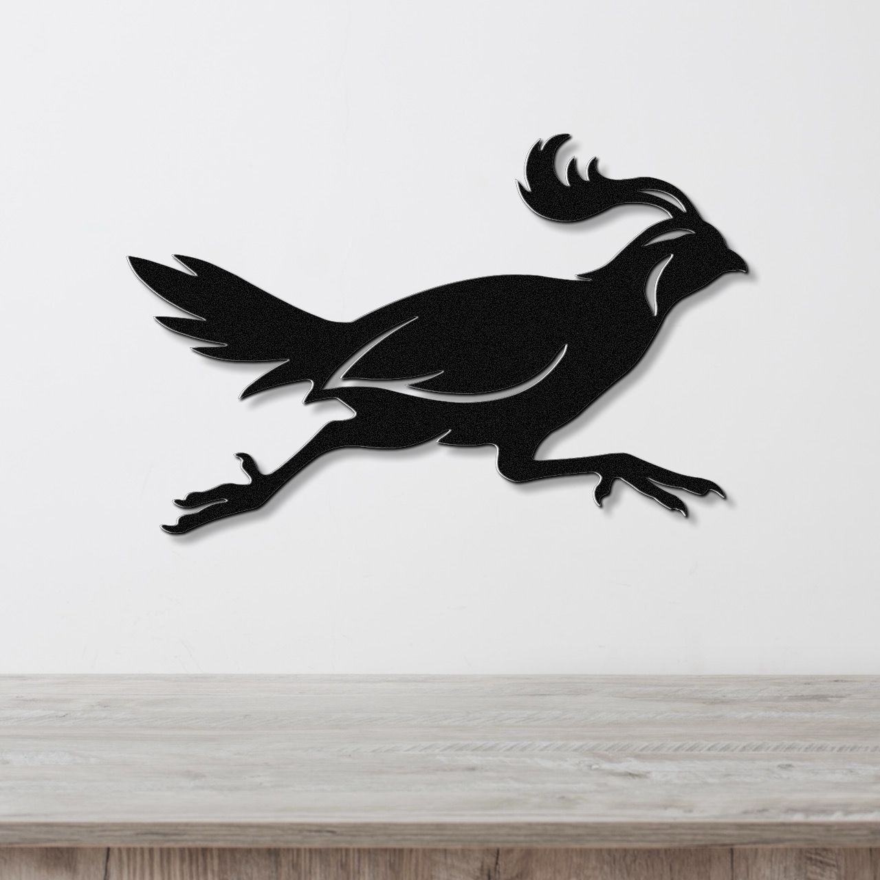 Running Quail Metal Wall Art
