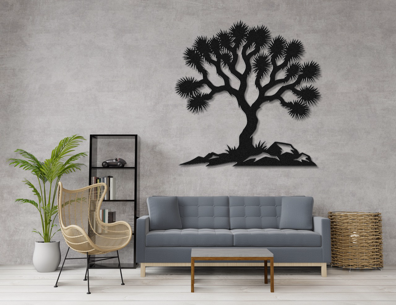 Joshua Tree Silhouette Metal Wall Art