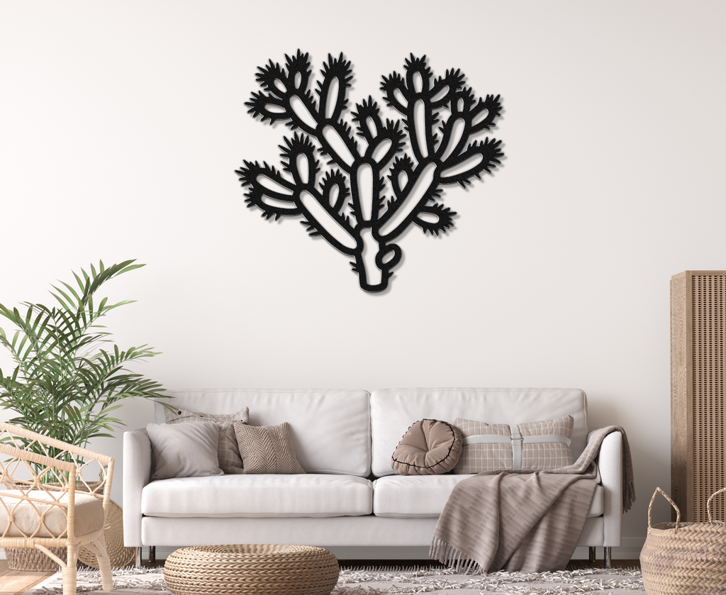 Cholla Cactus Metal Wall Art