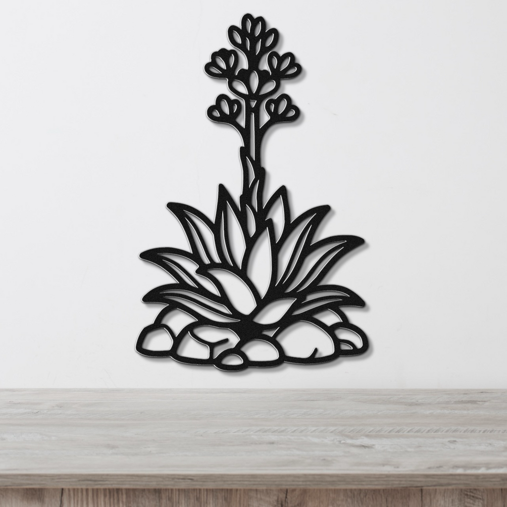 Blooming Agave Metal Wall Art
