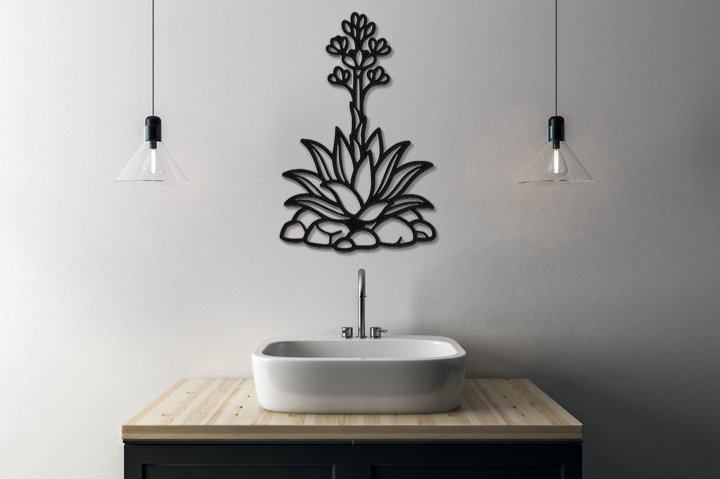 Blooming Agave Metal Wall Art