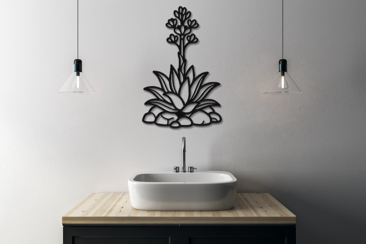 Blooming Agave Metal Wall Art