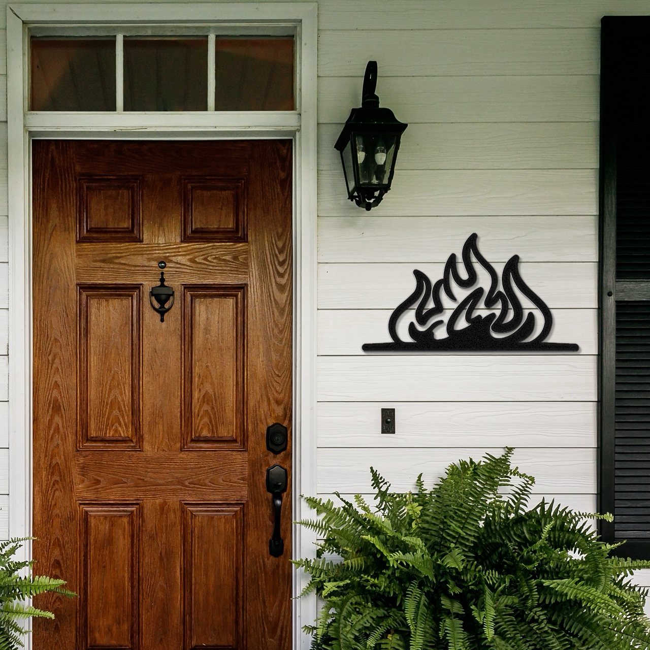 Abstract Fire Metal Wall Art