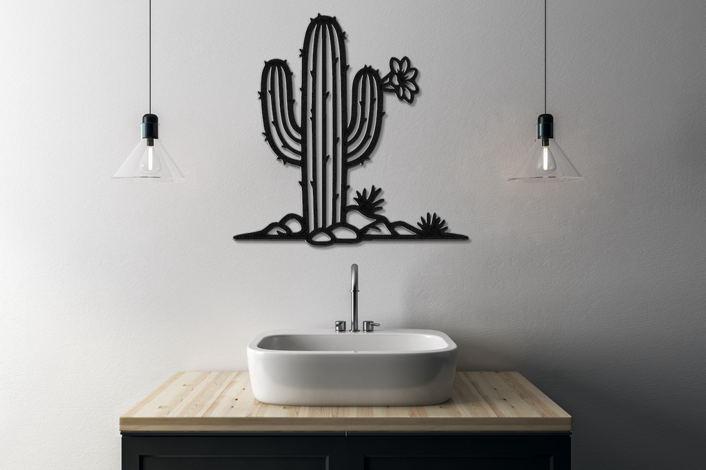 Saguaro Cactus Metal Wall Art