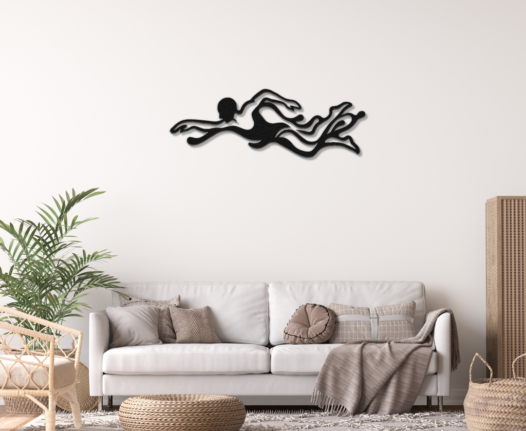 Swimmer Metal Wall Art