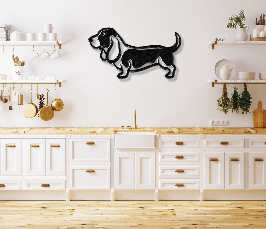 Basset Hound Metal Wall Art