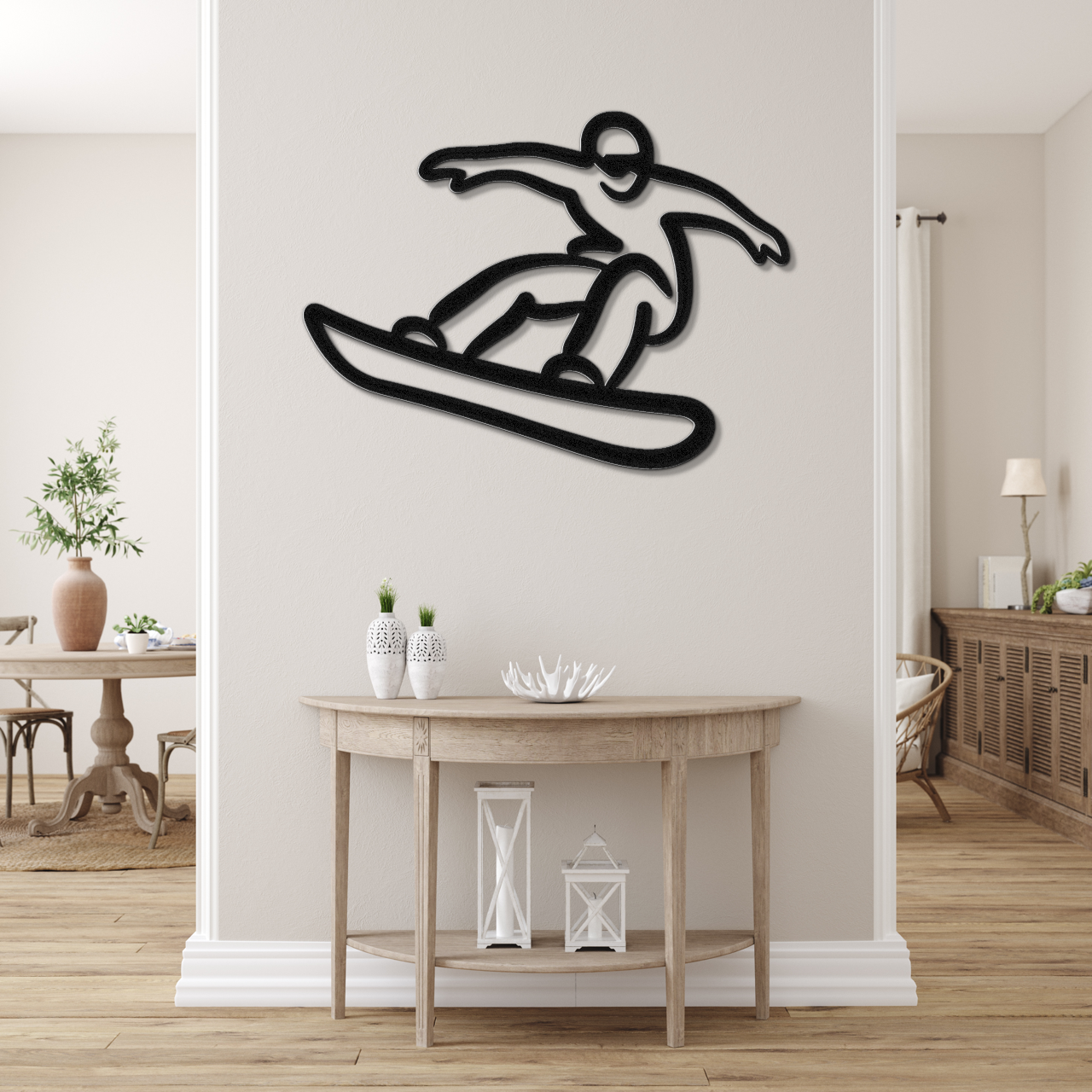 Snowboarding Metal Wall Art