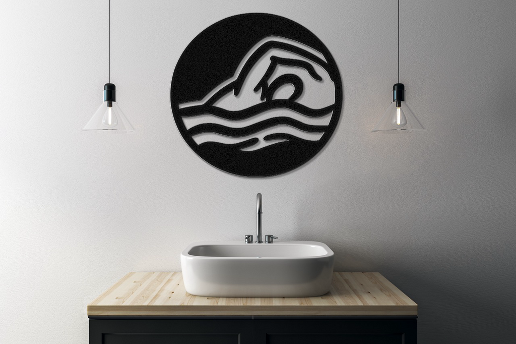 Swimmer Metal Wall Art