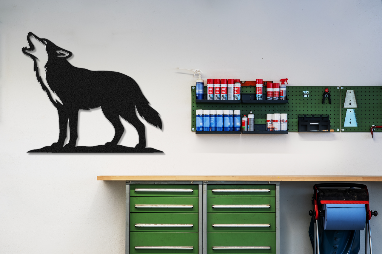 Howling Coyote Metal Wall Art