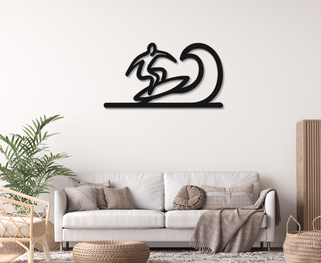 Surfer Metal Wall Art