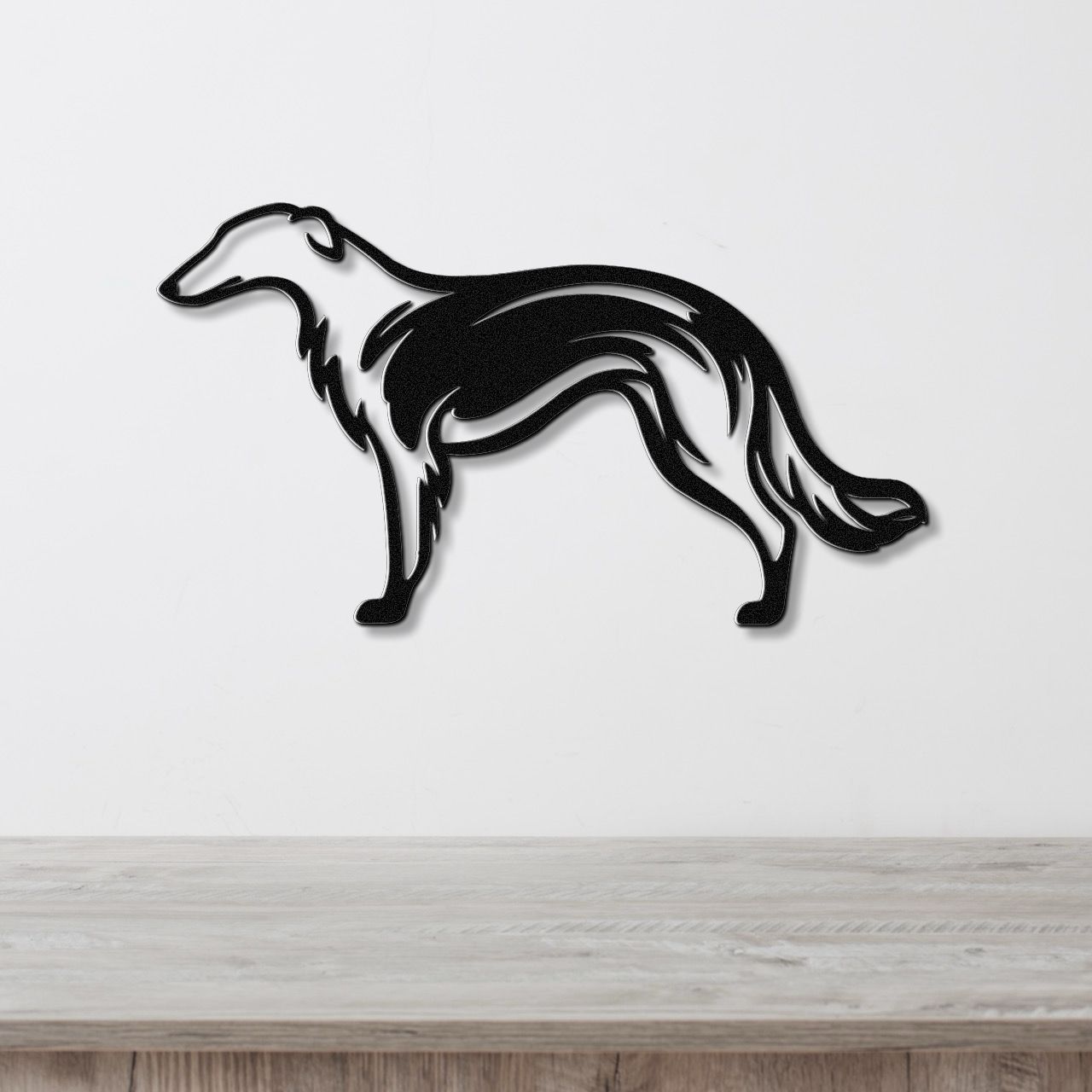 Borzoi Dog Metal Wall Art
