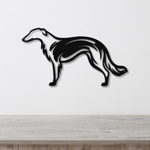Borzoi Dog Metal Wall Art