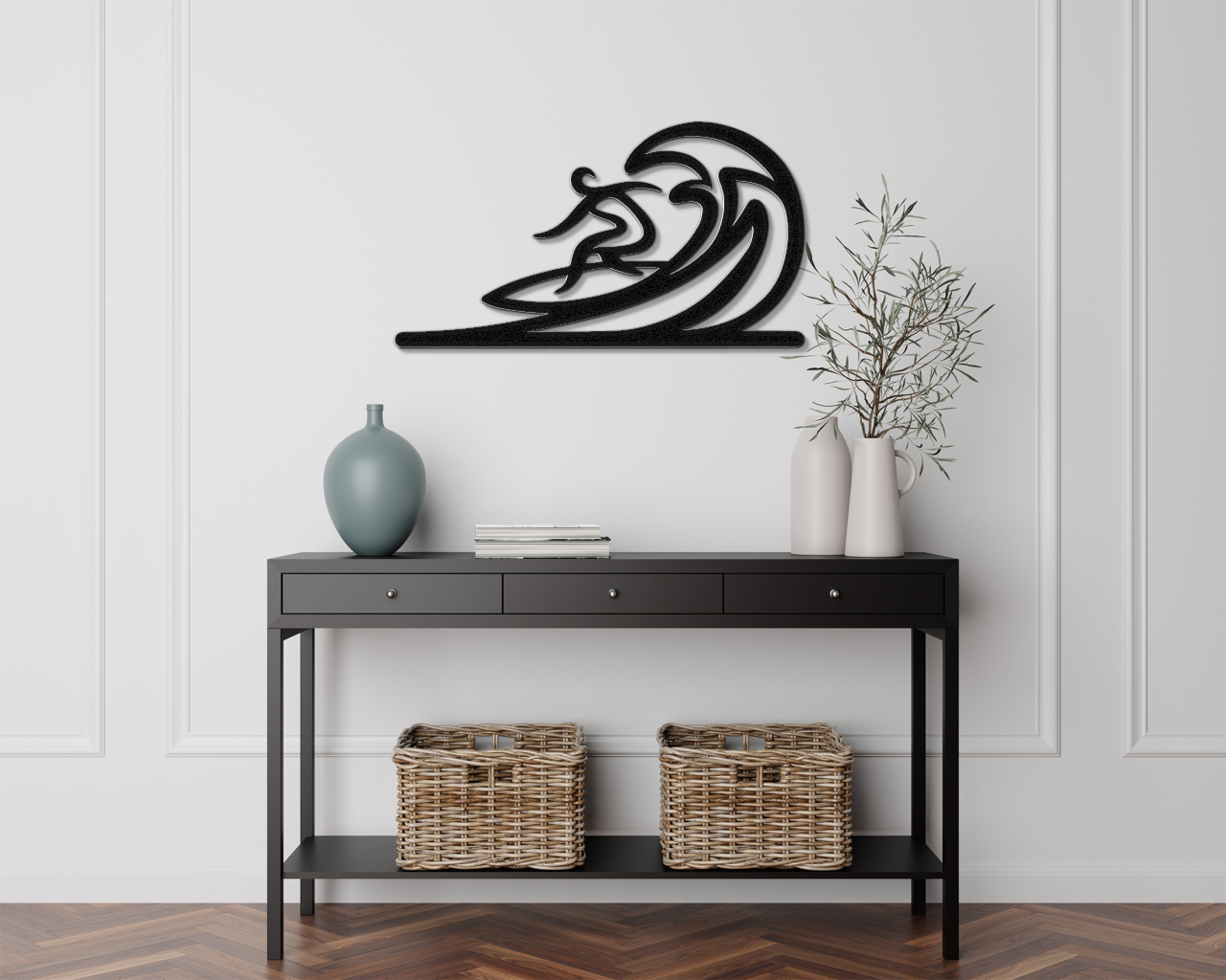 Surfer Metal Wall Art