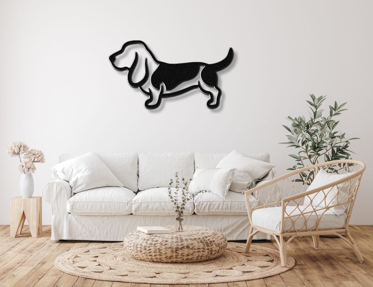 Basset Hound Metal Wall Art