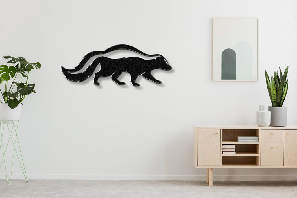 Sneaky Skunk Metal Wall Art