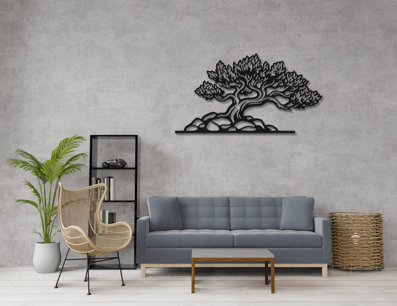 Fire Juniper Tree Metal Wall Art
