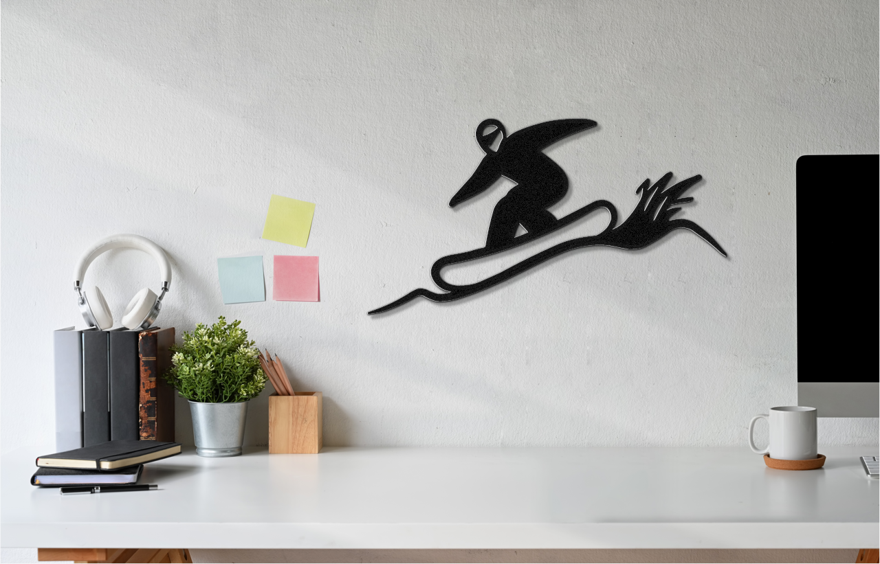 Snowboarding Metal Wall Art