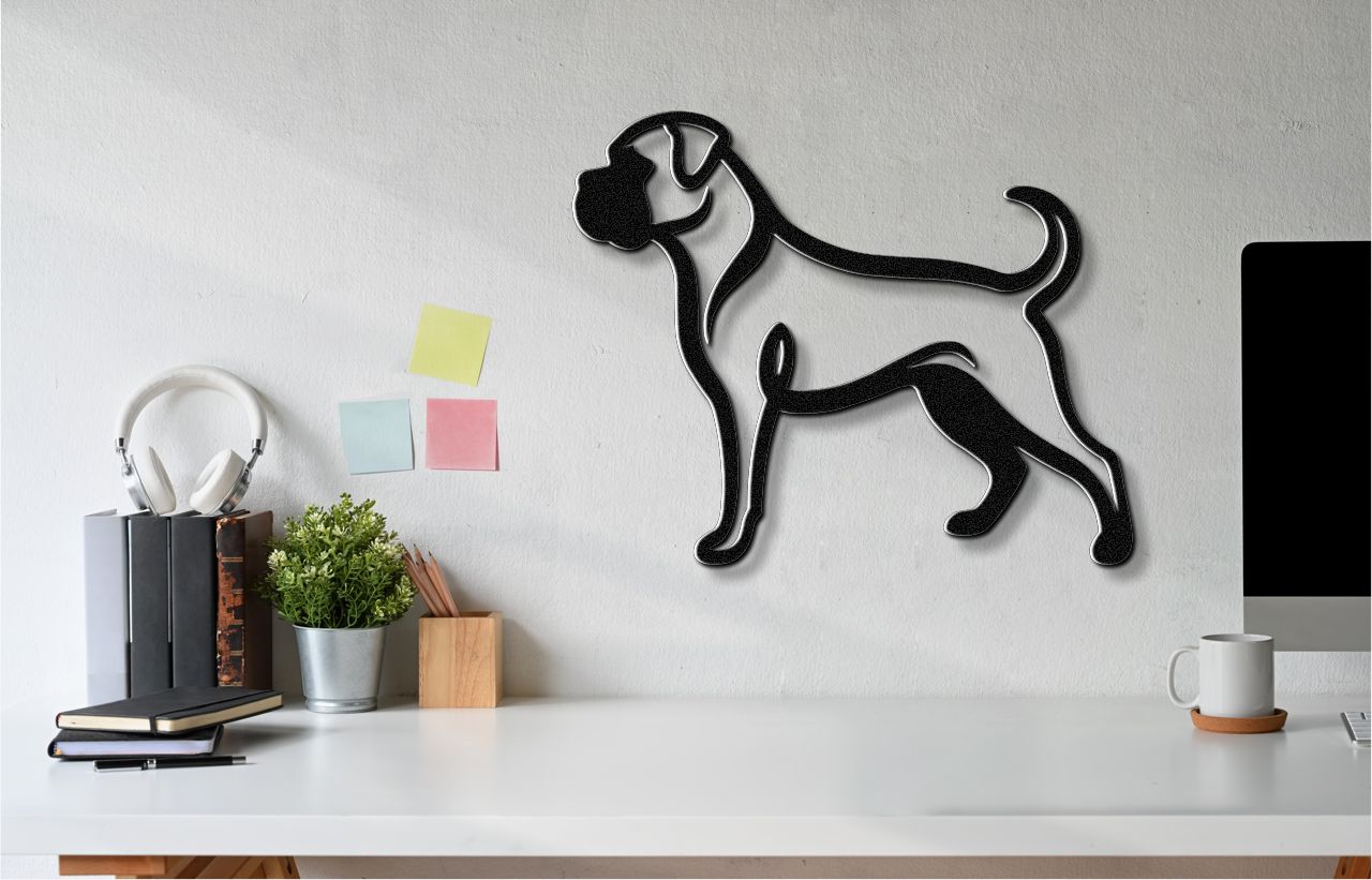 Boxer Dog Metal Wall Art