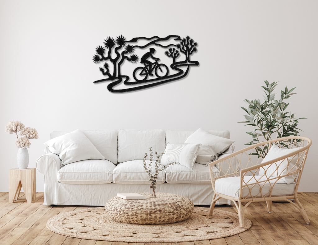 Joshua Tree Cycling Metal Wall Art