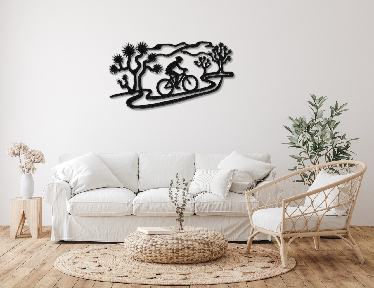 Joshua Tree Cycling Metal Wall Art