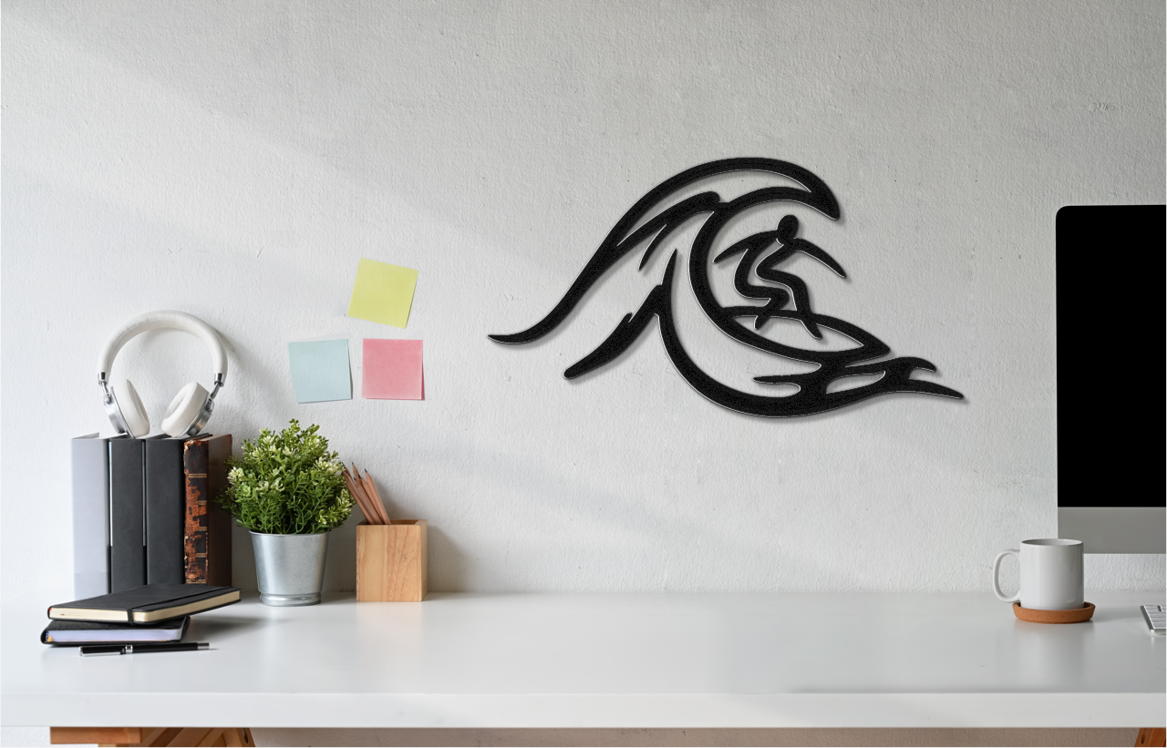 Surfer Metal Wall Art