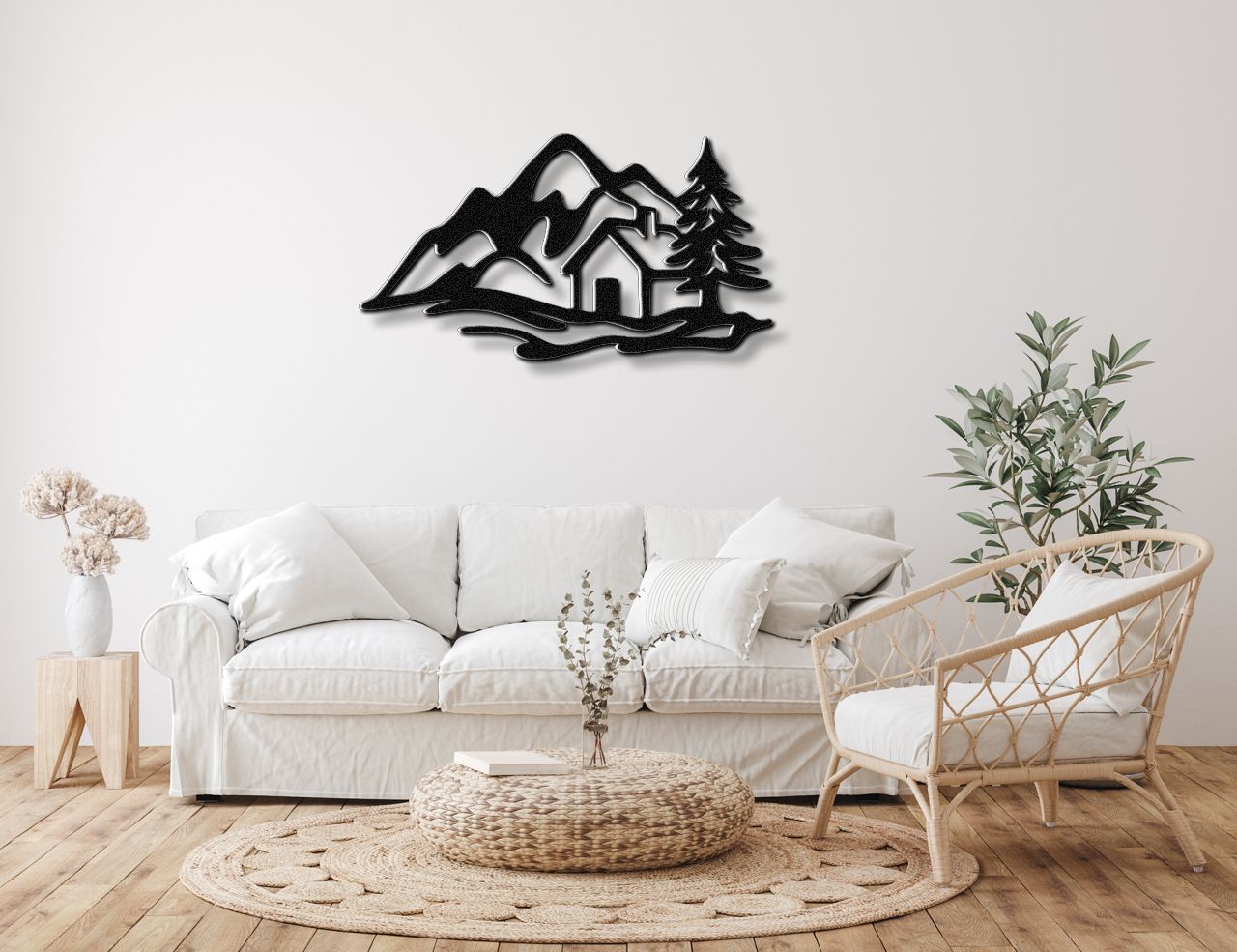 Mountain Cabin Metal Wall Art