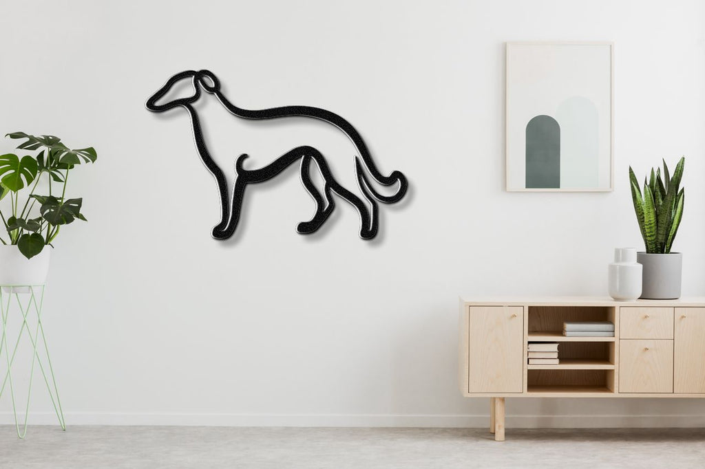 Borzoi Dog Metal Wall Art
