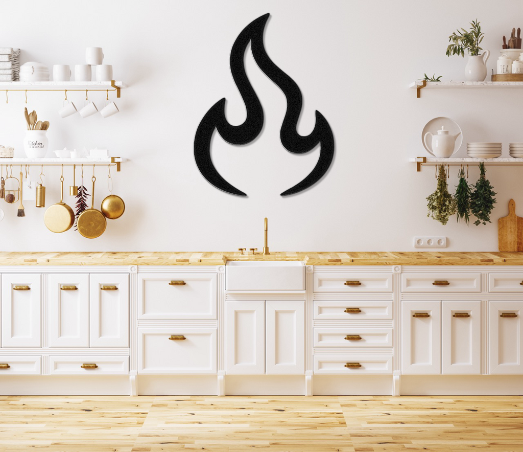 Abstract Fire Metal Wall Art