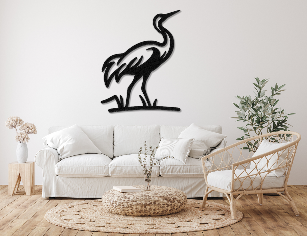 Crane Metal Wall Art