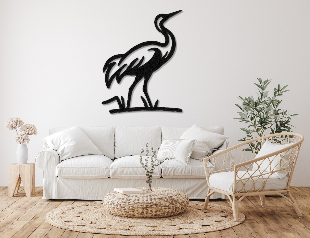 Crane Metal Wall Art
