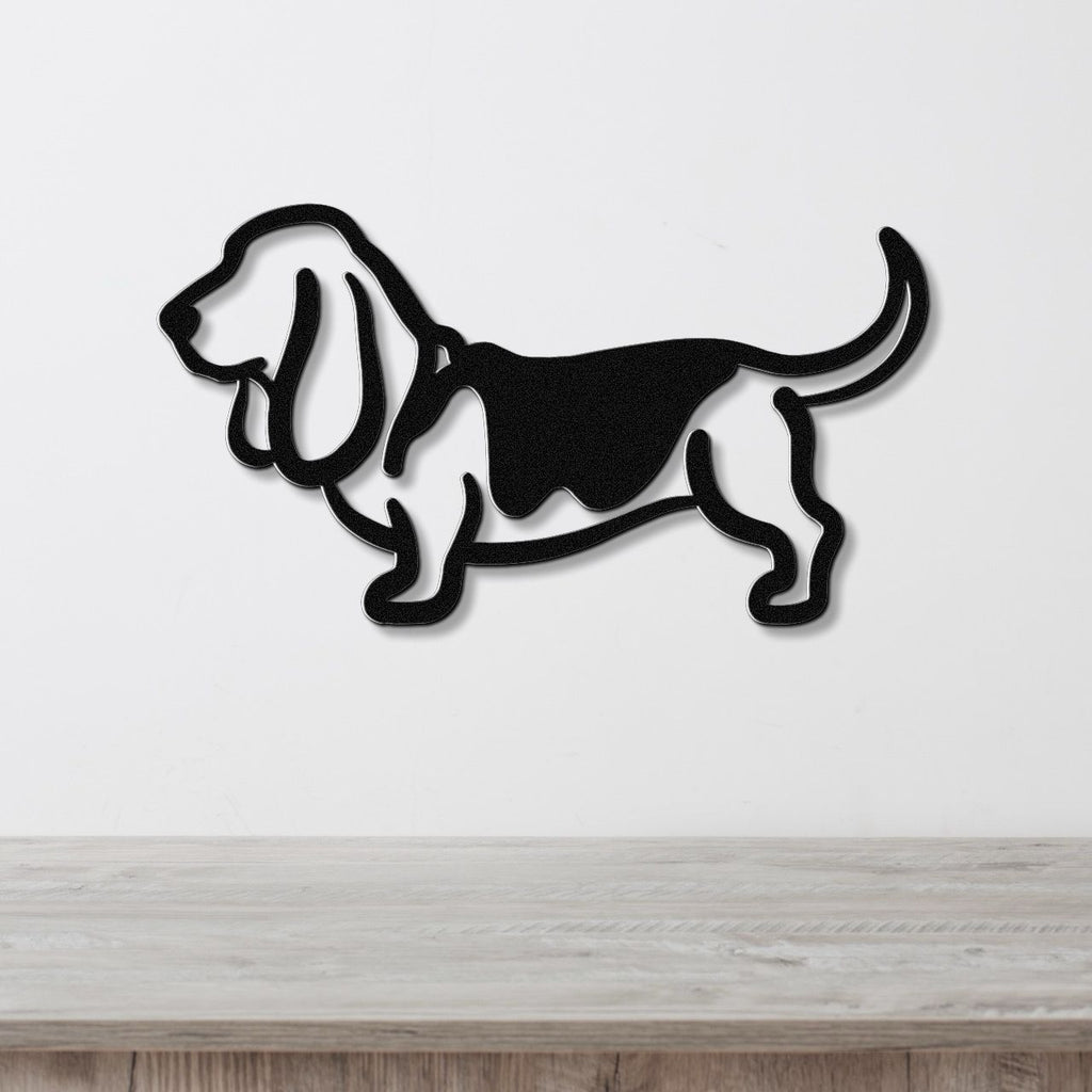 Basset Hound Metal Wall Art
