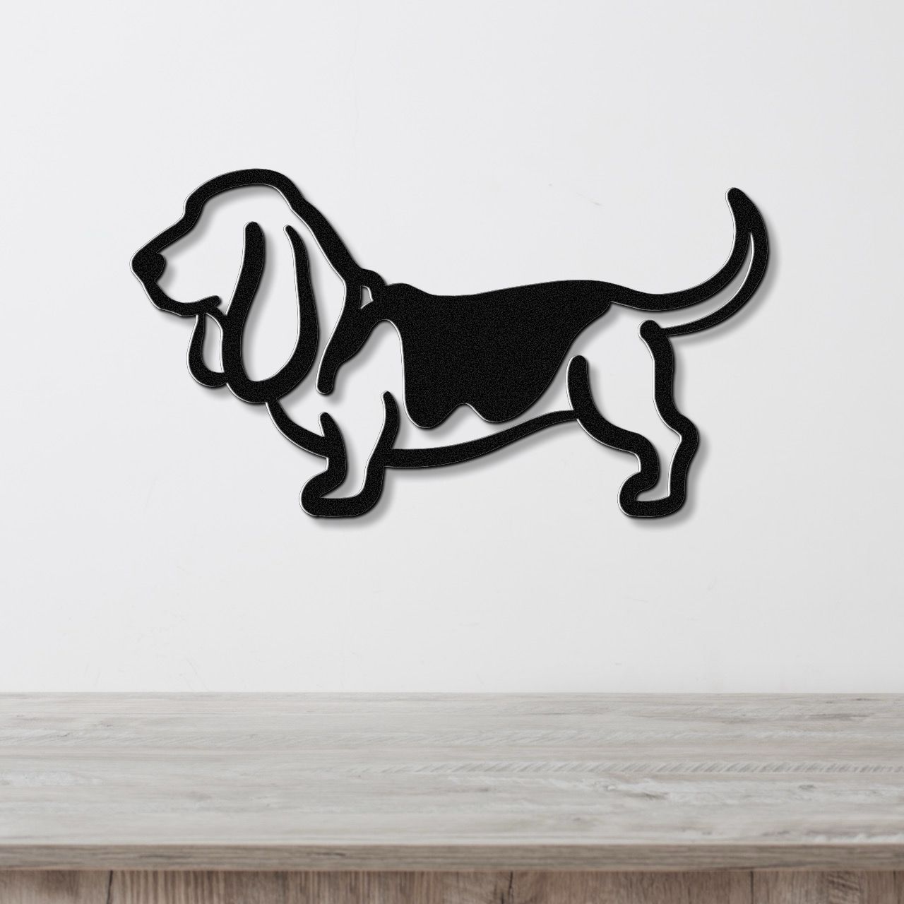 Basset Hound Metal Wall Art