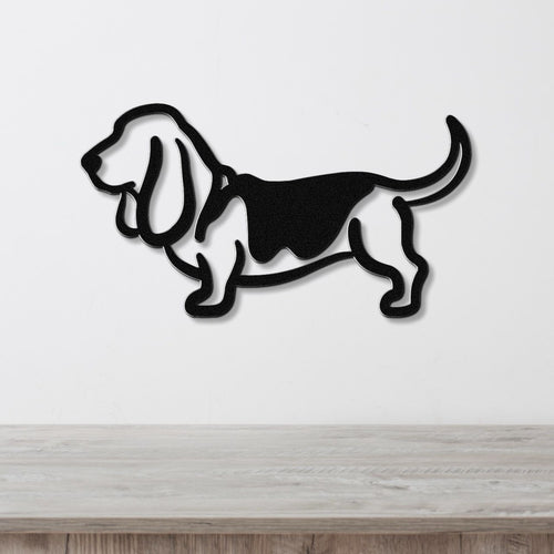 Basset Hound Metal Wall Art