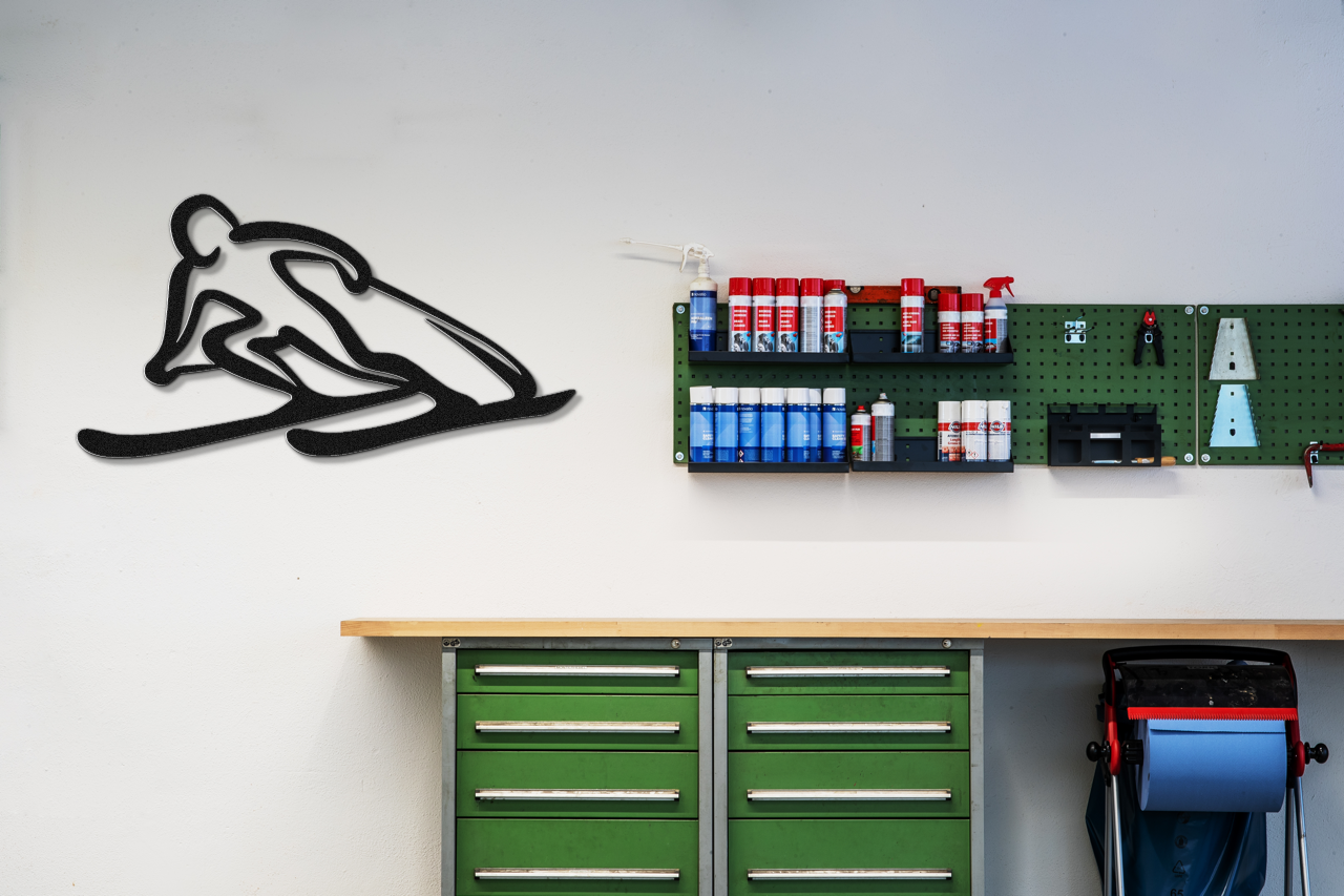 Skiing Metal Wall Art