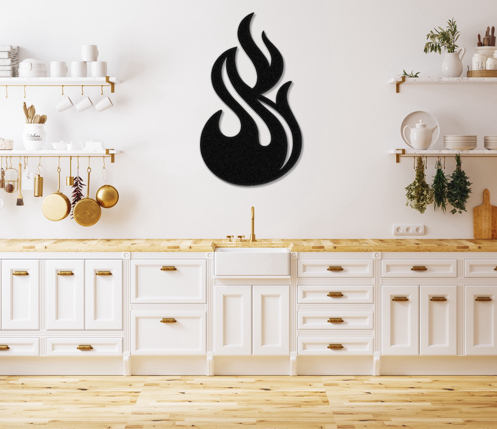 Abstract Fire Metal Wall Art