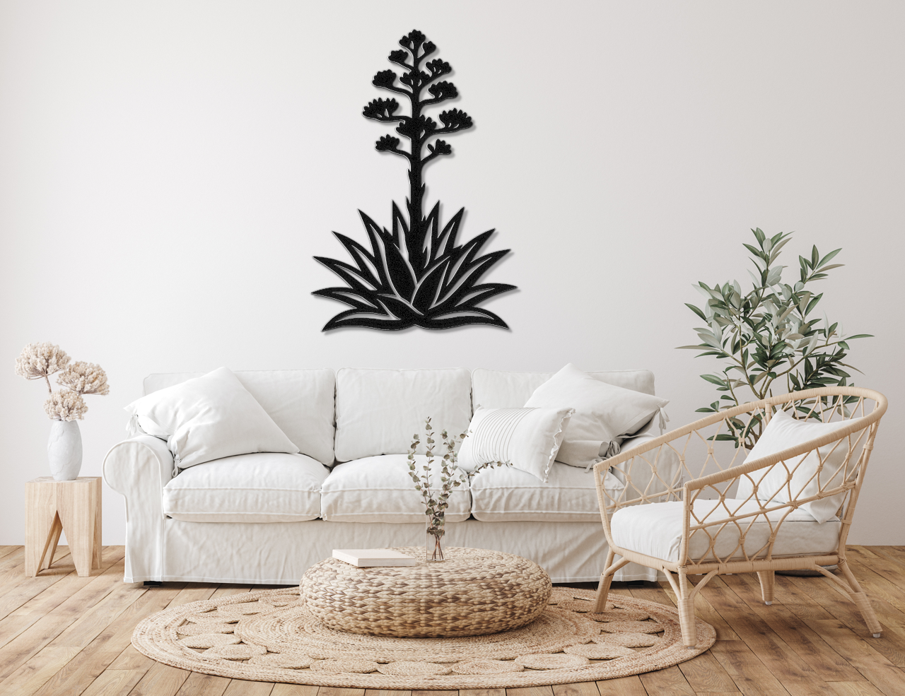 Blooming Agave Metal Wall Art