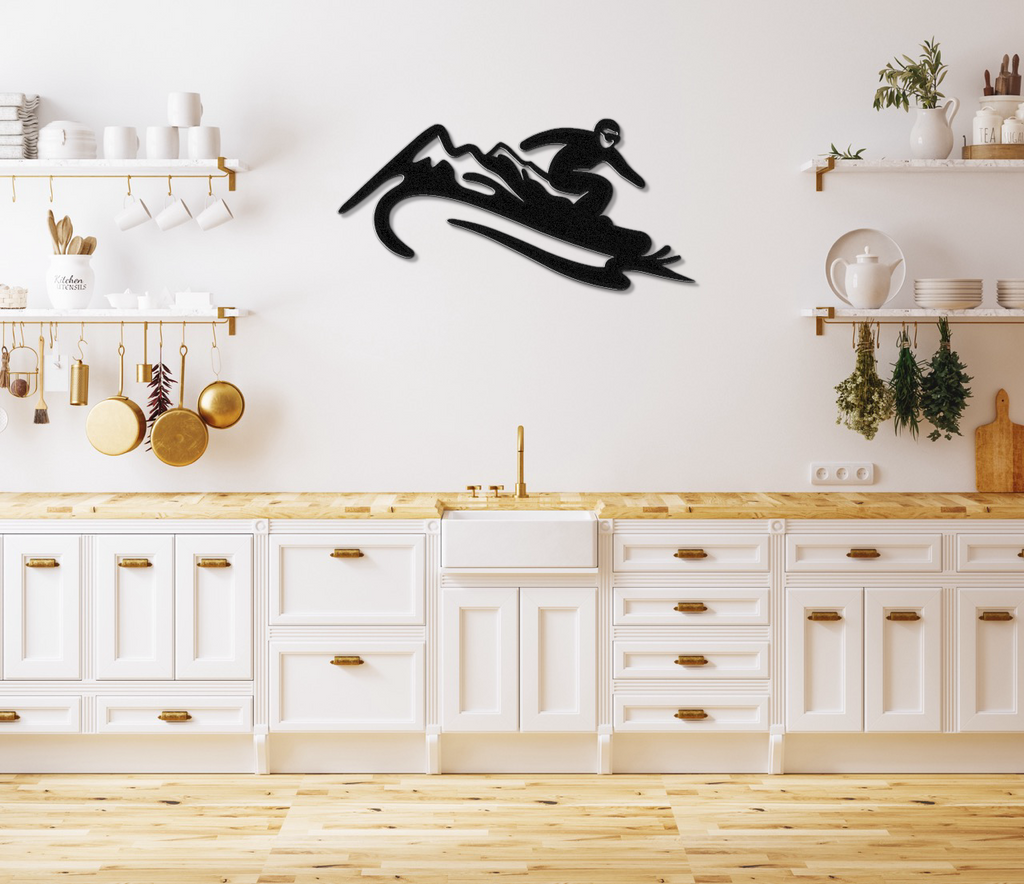 Snowboarding Metal Wall Art