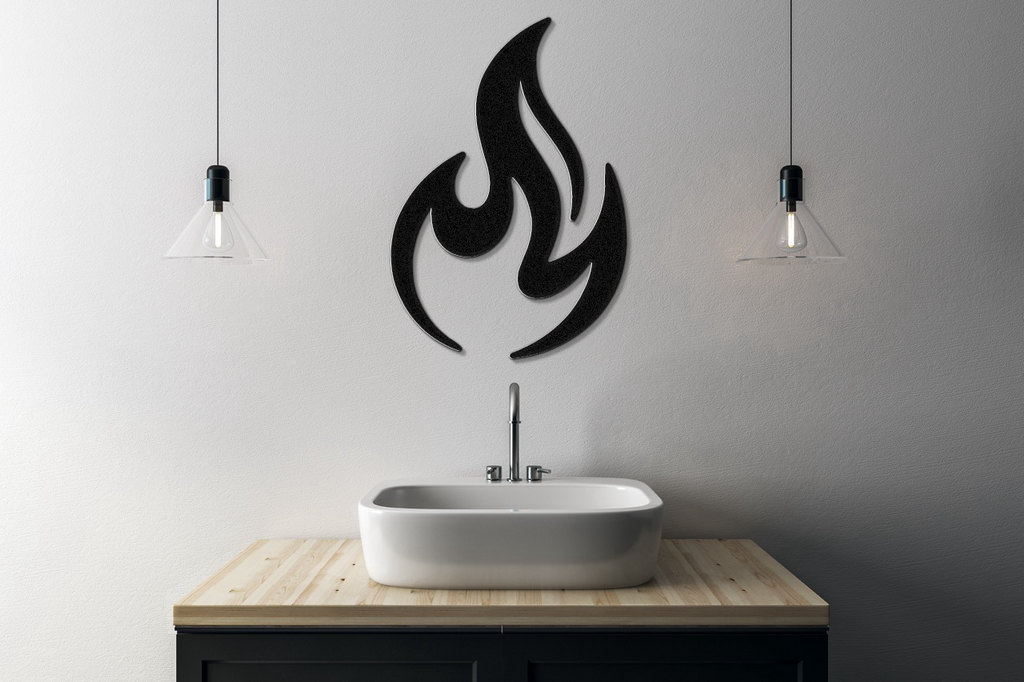 Abstract Fire Metal Wall Art