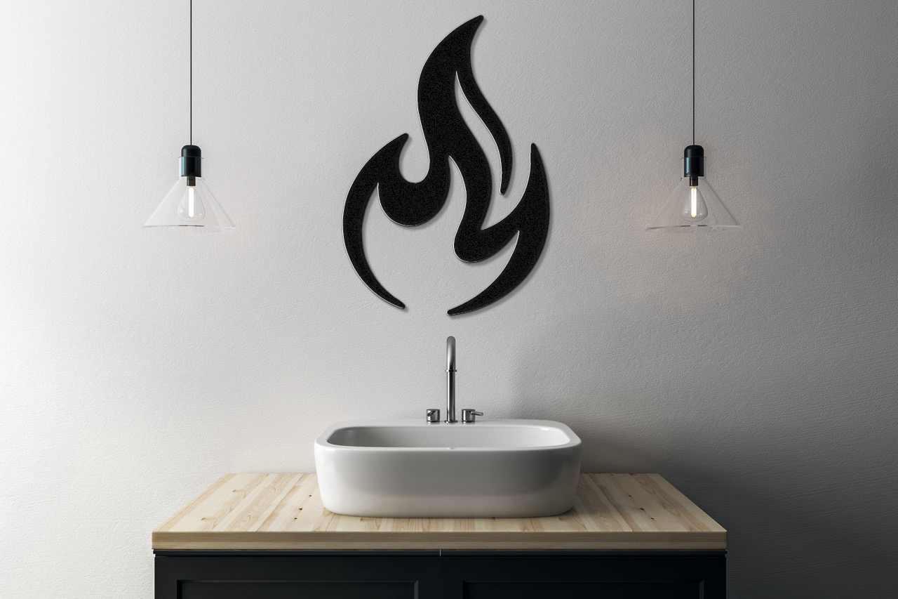Abstract Fire Metal Wall Art