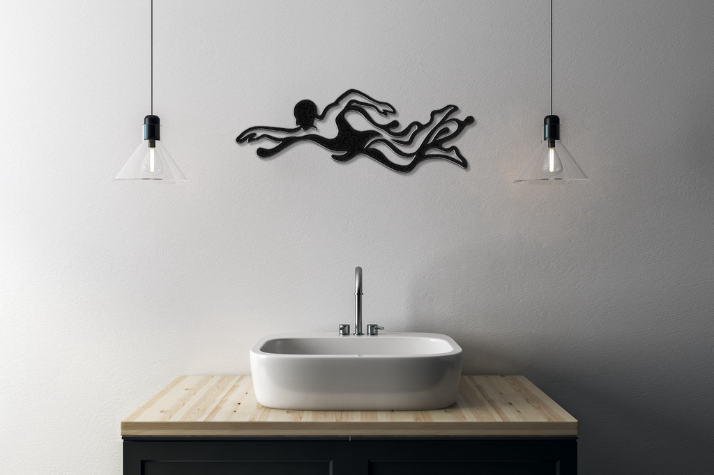 Swimmer Metal Wall Art