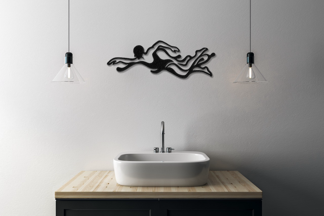 Swimmer Metal Wall Art