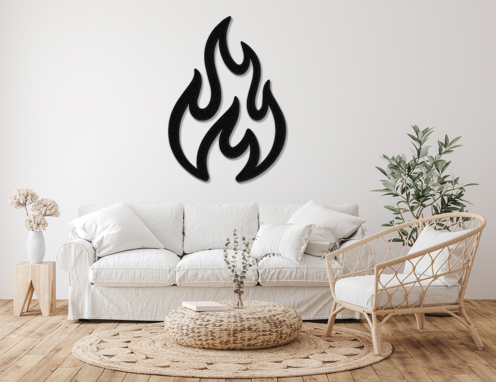 Abstract Fire Metal Wall Art