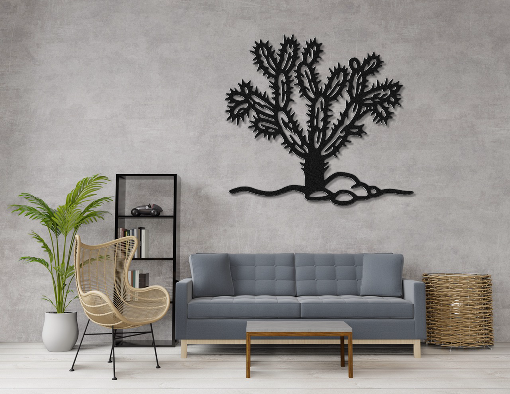 Cholla Cactus Metal Wall Art