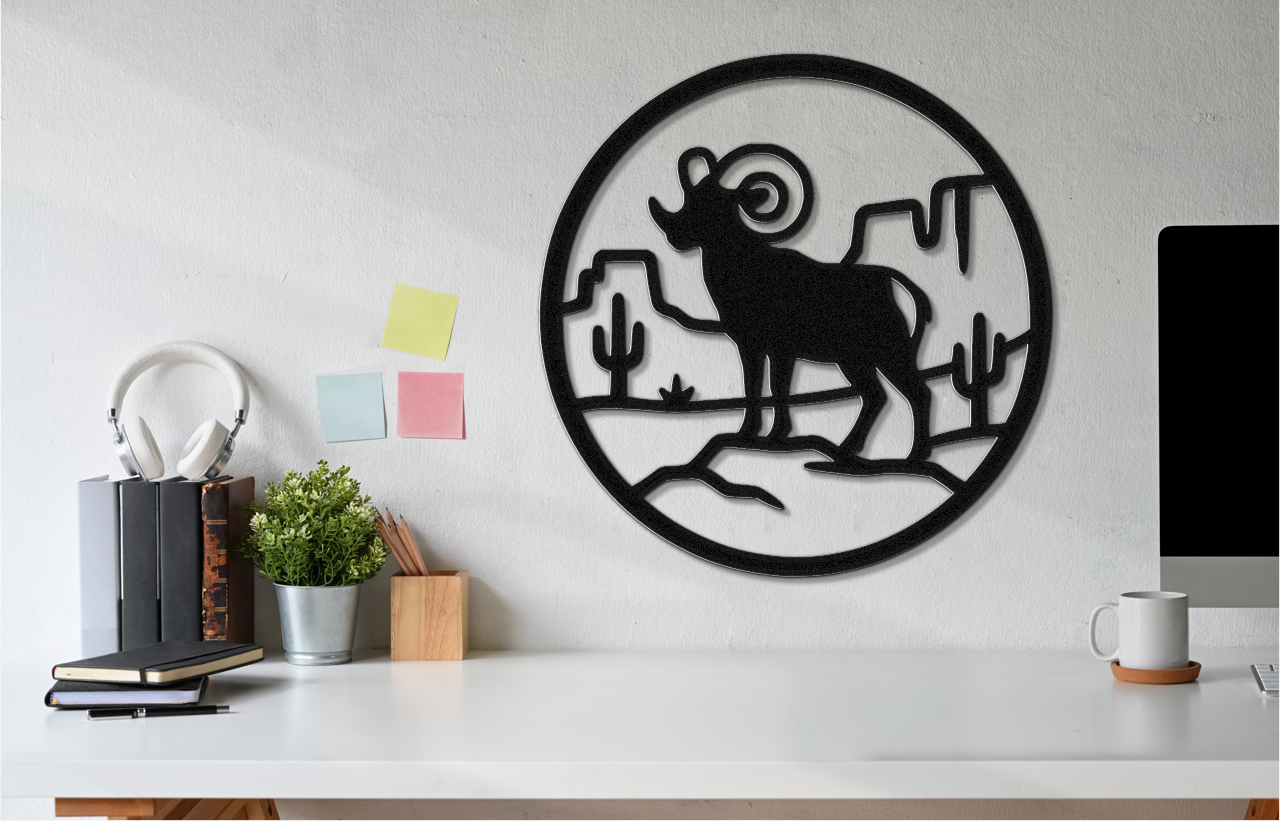 Arizona Bighorn Sheep Metal Wall Art