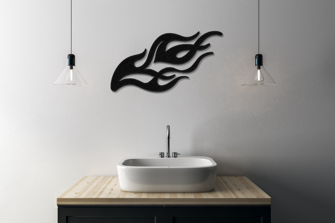 Abstract Fire Metal Wall Art